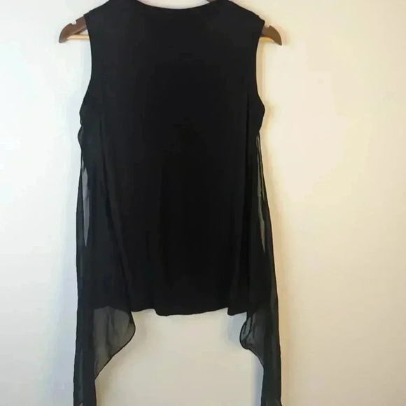 Simply Vera Vera Wang Black Wrap Top - Small - Picture 7 of 7